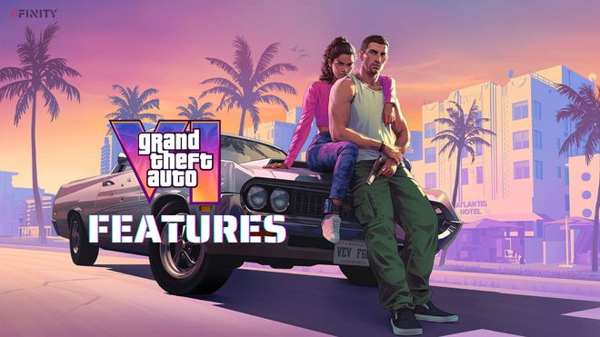 GTA 6 dual-protagonists Lucia and Jason sitting on car 