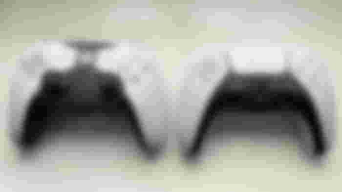 White and black Xbox-brandec controller next to a white and black DualSense controller.