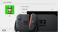 Switch 2 user profiles