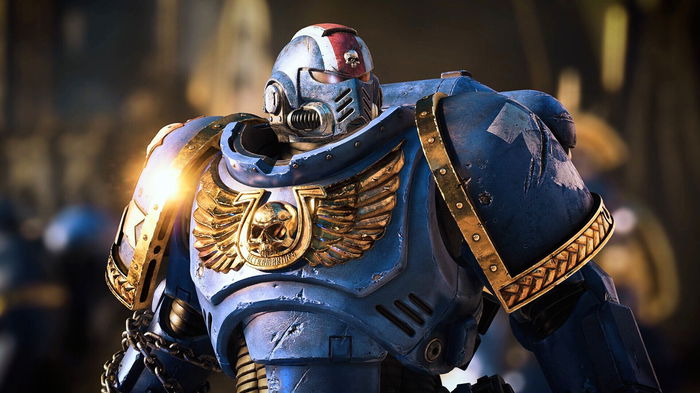 A Space Marine from Warhammer 