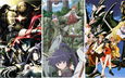 A collage of three classic Isekai anime.